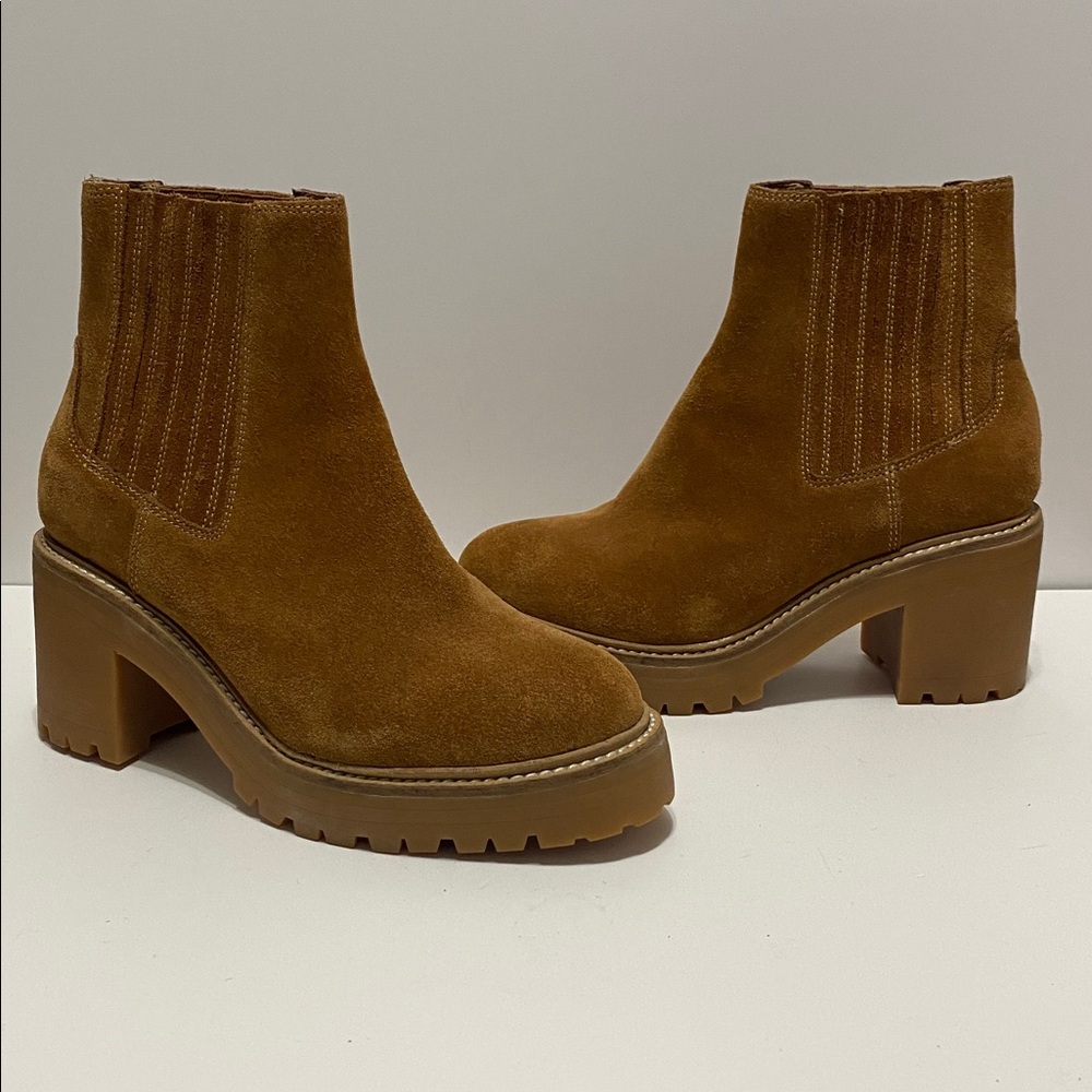 Jeffrey Campbell Suede Tuckee Platform Ankle Booties
